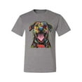 thumbnail image 3 of My Favorite Breed is The One In Need | Colorful Labrador Dog | Dean Russo Art Animal Lover Men's T-Shirt, Heather Grey, XL, 3 of 5