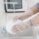 thumbnail image 2 of Transparent White Thin Dishwashing Gloves Rubber Kitchen Cleaning Gloves Solid Color Deer Flamingo Letters S M L, 2 of 4