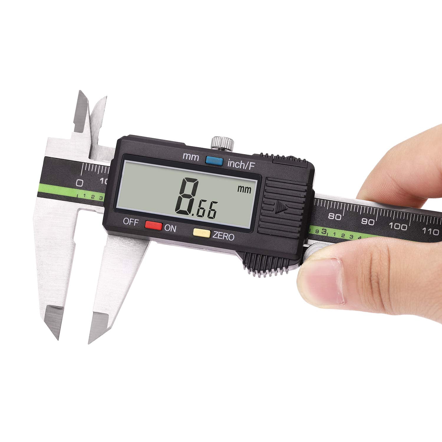 Digital Caliper Stainless Steel with Large LCD Screen 6 Inch Millimeter Fractions Conversion Electronic Vernier Caliper Measuring Tool (6 inch)