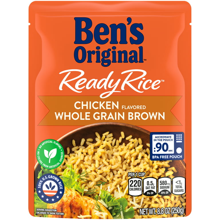 BEN'S ORIGINAL™ READY RICE™, Chicken Flavored Whole Grain Brown, 8.8 oz.  pouch