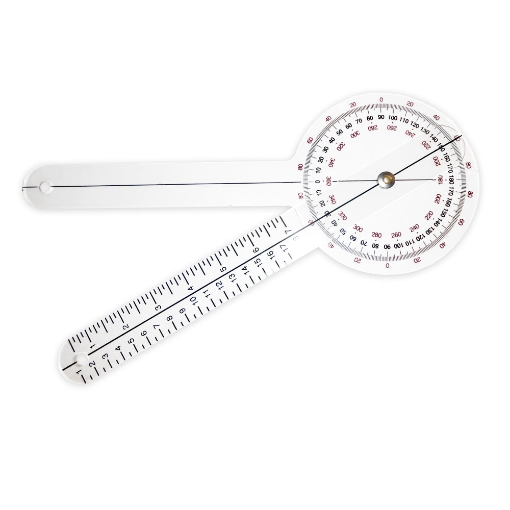 12 Inch Plastic Goniometer 360 Degree ISOM