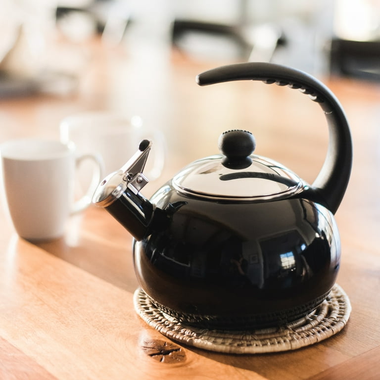 Vtg Farberware 763 Tea Kettle EXCELLENT Wood Handles 1 1/2 Qt Stainless  Teapot 