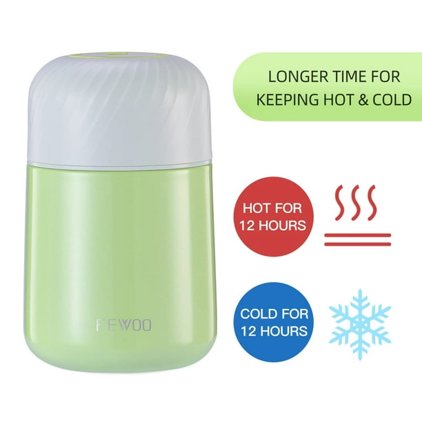FEWOO Food Thermos - 20Oz Vacuum Insulated Soup Container, Stainless Steel  Lunch