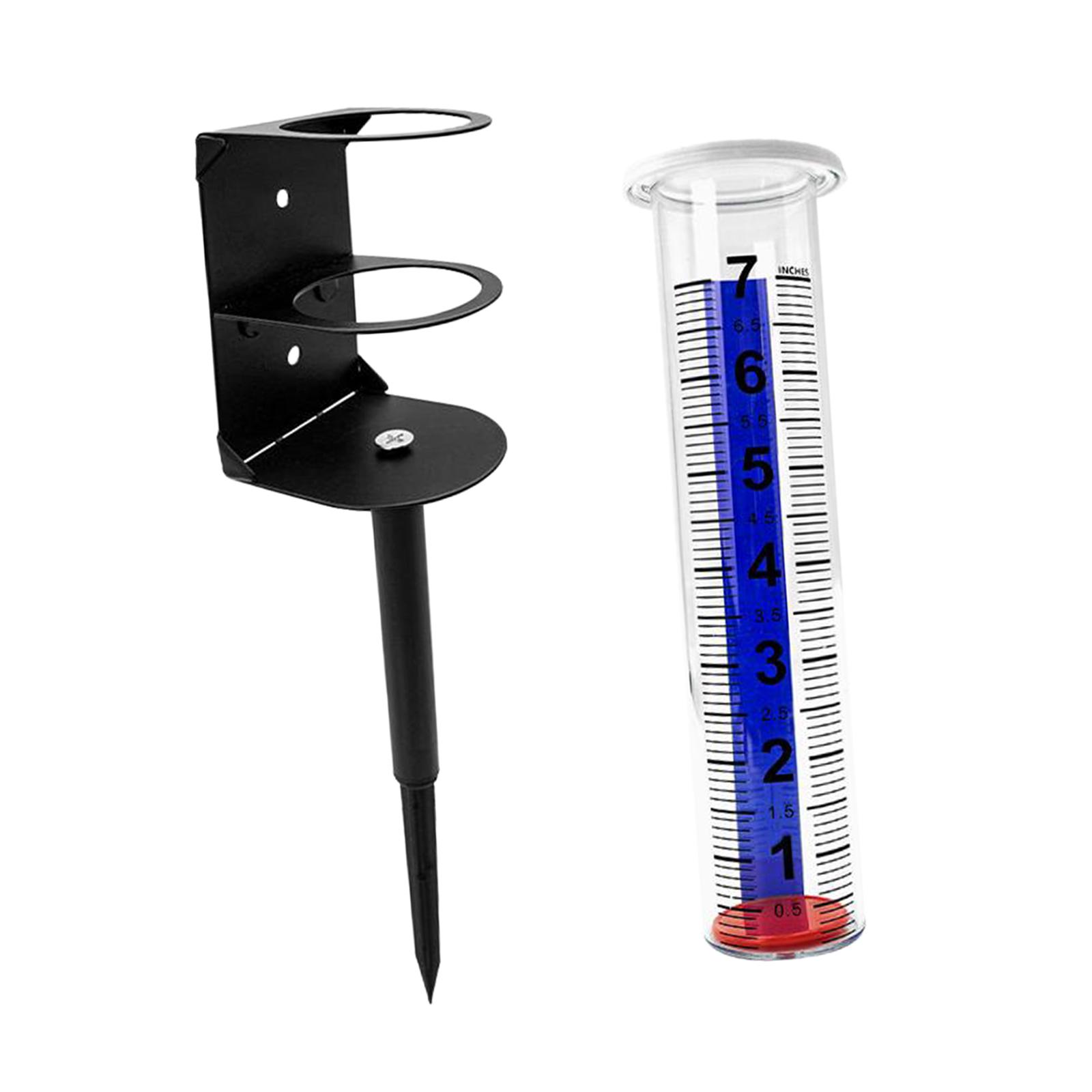 Fzaqwen Outdoor Rain Gauge with Stake with Stand Measuring Tool for Farm Patio Fence
