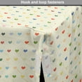 thumbnail image 4 of Hearts Dog Crate Cover, Rhythmic Love Affection Romance Valentines Day on Grunge Background, Easy to Use Pet Kennel Cover for Medium Large Dogs, 35" x 23" x 27", Eggshell and Multicolor, by Ambesonne, 4 of 6