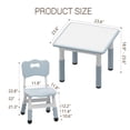 thumbnail image 2 of Adjustable Kids Table and 4 Chairs Set – Graffiti Desktop, Non-Slip Legs, Multi-Use Activity Furniture for Toddlers, Playroom, Study Room, and Home, 2 of 7