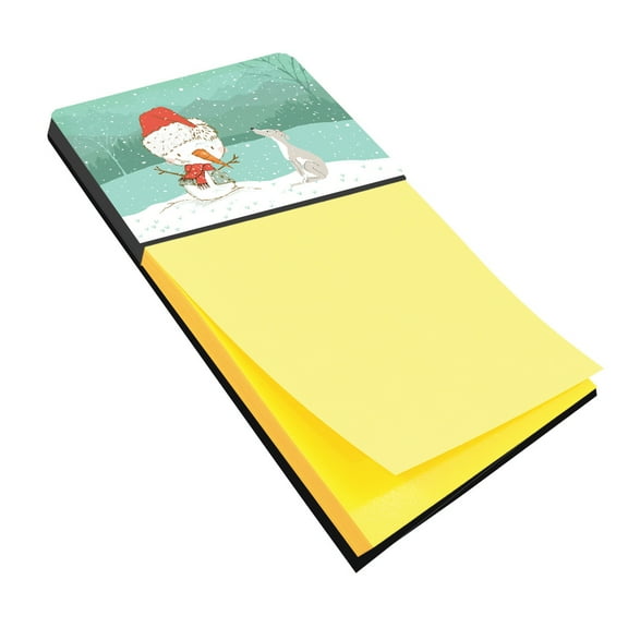 Italian Greyhound Snowman Christmas Sticky Note Holder