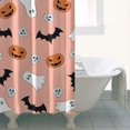 thumbnail image 4 of Pastel Halloween Icons Pattern Shower Curtain 36"x72" ,Bathroom Decorative Shower Curtains Set with 12 Hooks,Modern Waterproof Washable Shower Curtain, 4 of 6