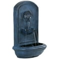 thumbnail image 1 of Sunnydaze 27"H Solar Only Polystone Seaside Outdoor Wall-Mount Water Fountain, Lead Finish, 1 of 8