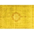 thumbnail image 1 of Ahgly Company Machine Washable Indoor Rectangle Medallion Yellow Traditional Area Rugs, 3' x 5', 1 of 4