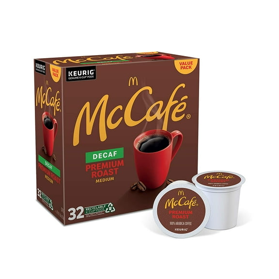 McCafe Keurig Single Serve K-Cup Pods, Premium Roast Decaf, 32 Count