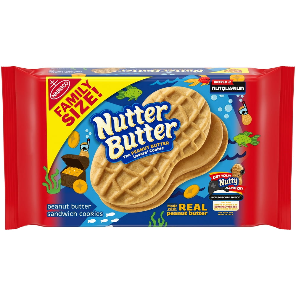Nutter Butter Family Size Peanut Butter Sandwich Cookies, 16 oz