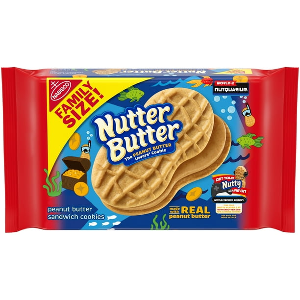Nutter Butter Family Size Peanut Butter Sandwich Cookies 16 Oz Walmart Com Walmart Com