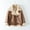 Coffee, variant on AOOCHASLIY Black and Friday Women Coat Christmas Gift Fashion Women Solid Stand-up Collar Cardigan Down Jacket Outerwear Padded Coat