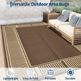 thumbnail image 4 of Reversible Patio Mat – Waterproof Plastic Straw – Washable, Non-Shedding & UV Resistant – Porch, Deck, Balcony, Backyard, Camping & RV – Outdoor Rug, 4 of 8