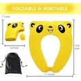 thumbnail image 3 of Orinal de viaje portátil para niños pequeños, orinal de viaje plegable grande para niños que se adapta a inodoros de todas las formas, asiento de inodoro plegable para niños, 3 of 5