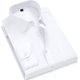 thumbnail image 3 of Camisa clásica de vestir para hombre, color sólido, negro, blanco, azul, gris, rojo y rosa, camisa informal de negocios para hombre, camisa de manga larga, 3 of 4