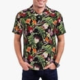 thumbnail image 3 of Rocae Tropical Flowers (2) for Men's Short Sleeve Polo Shirt, Quick Drying Performance Moisture Wicking Sports Men's Golf Shirt X-Large, 3 of 9