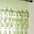 thumbnail image 2 of Leaves Sheer Curtain Tulle Window Voile Drape Valance 1 Panel Fabric,Drapes for Bathroom & Bedroom & Living Room Curtains(100x200cm,Green), 2 of 5