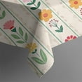 thumbnail image 5 of Pioneer Flower Floral Print Pattern Square Tablecloth,Waterproof Square Table Cover,Wipeable Spillproof Washable Table Cover for Home Kitchen Party Decor 60"x60"(152x152cm), 5 of 6