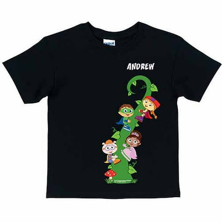 Kids Personalized - Personalized Super Why! Reading Adventure Kids' T-Shirt, Black