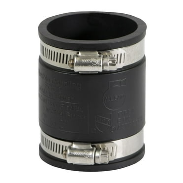 1-1/2 in. PVC Flexible Coupling with Stainless Steel clamps