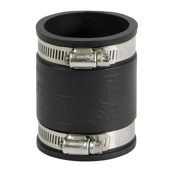 2 in. PVC Flexible Coupling with Stainless Steel clamps