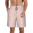 thumbnail image 1 of Faty-T Lovely Rice Ball print Men's Beach Shorts Elastic Waist Drawstring Lightweight Summer Casual Shorts with Pockets, 1 of 5