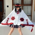thumbnail image 4 of Anime Wearable Blanket Hoodie for Adults Cute Halloween Devil Bat Hooded Blanket Oversized Soft Sherpa Hoodie Women Throw Cloak Wrap with Demon Wings for Women Child Student, Free Size,B, 4 of 8
