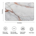 thumbnail image 3 of White Rose Gold Marble Pattern Bathroom Rugs Mat,Non Slip Microfiber Bathroom Rug,Rubber Backing,Soft Bathroom Mats for Bathroom Floor,Tub and Shower,17x27in(43x68cm), 3 of 5