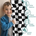 thumbnail image 3 of Blackout Kids Curtains,Black and White Wavy Checkerboard Pattern Childrens Insulated Curtains Set Of 2,Bedroom Essentials,Toddler Room Decor 42"x84", 3 of 5