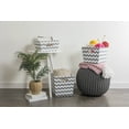 thumbnail image 6 of DII 11" Trapezoid Modern Polyester Chevron Storage Bin in Gray (Set of 2), 6 of 6