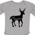 thumbnail image 4 of Inktastic New Hampshire Black Deer Silhouette Boys or Girls Long Sleeve Baby Bodysuit, 4 of 5