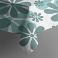 thumbnail image 3 of Teal Daisy Flower Pattern Rectangle Tablecloth 60"x84",Waterproof Polyester Rectangle Table Cloth, Wipeable Spillproof Polyester Tablecloth for Dining, Camping, Indoor and Outdoor, 3 of 5