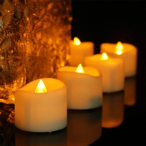 Cheer US 24Pcs LED Candles Realistic Tea Lights Candles, LED Tealight