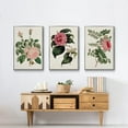 thumbnail image 6 of Pink Floral Mix I - Framed Premium Gallery Wrapped Canvas L Frame 3 Piece Set - Ready to Hang, 6 of 9