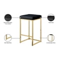 thumbnail image 5 of Meridian Furniture Nicola 26.5"H Vegan Leather Counter Stool in Black (Set of 2), 5 of 6
