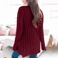 thumbnail image 2 of Women Winter Sweater Cardigan Long Sleeve Open Front Button Down Knitwear Coat With Pocket, 2 of 5