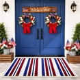 thumbnail image 4 of USA 250th Anniversary Patriotic Doormat, 20" x 31" Red White and Blue Striped Outdoor Rug, Non-Slip Washable Patriotic Carpet for Party, Memorial Day and 4th of July Decor, 4 of 6
