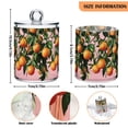 thumbnail image 5 of Yayeee 2 Pack Qtip Holder Bathroom Cotton Swab Canister with Lid Clear Dispenser Set, Vibrant Oranges, 5 of 6