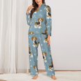thumbnail image 2 of Pajamas for Women Set - Beagle Dog cute Comfy Long Sleeve Button Up Pajama Sets for Women 2 Piece, Soft Sleepwear Nightwear Pjs Lounge Sets for Women with Pockets, 2 of 6