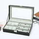 thumbnail image 3 of Guardurnaity Reloj 6 3 Caja de ranuras Almacenamiento de cuero Pantalla Gafas Organizador Gafas Estuche de lujo Soporte de almacenamiento de moda Ropa, zapatos y accesorios Miscelánea Negro Guardurnaity AP018017-01, 3 of 6