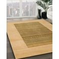thumbnail image 3 of Ahgly Company Machine Washable Indoor Round Abstract Cinnamon Brown Area Rugs, 5' Round, 3 of 7