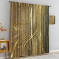 thumbnail image 4 of Gold Stripe Graffiti Foldable Breathable Curtains, Abstract Designer Print Door Curtains for Door Window, Polyester Decorative Cloth Window Shades Dust-Proof for Kids Room Balcony-W52xL84in, 4 of 5