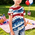 thumbnail image 5 of CCRFTGI Usa Flag Shirts for Child Boys Girls Size 7 Patriotic 4th Of July Cute Tops American Flag Stars Striped Tshirt Red White and Blue Summer Tops Festival T-Shirts Royal Blue 5-6 Years, 5 of 6