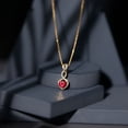 thumbnail image 4 of Rosec Jewels - Lab Grown Ruby Heart Necklace with Moissanite | AAAA Quality Ruby Promise Necklace - with Jewelry Box, 4 of 6