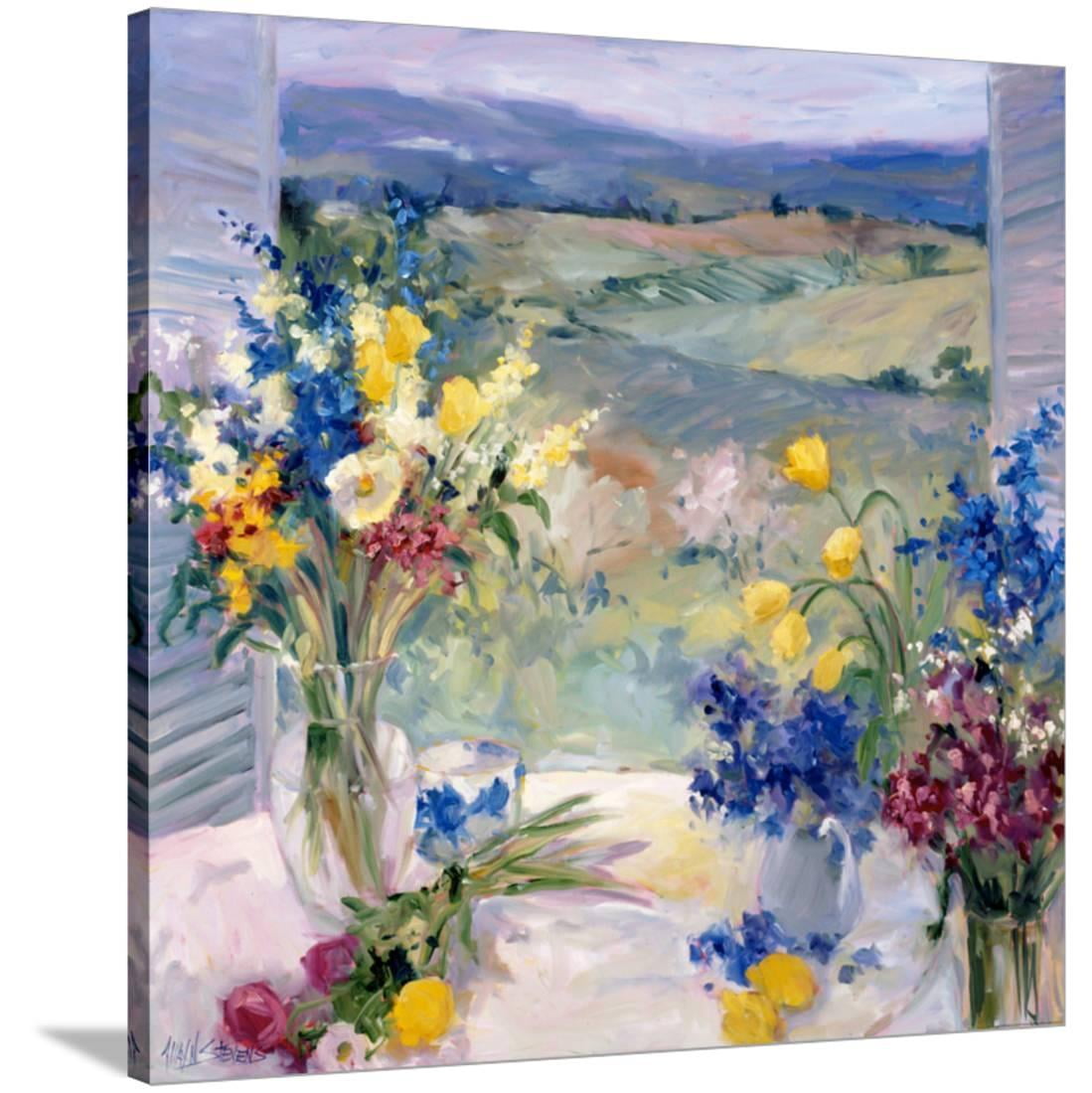 Tuscany Floral, Botanical Scenic Gallery-Wrapped Canvas ...
