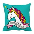 thumbnail image 1 of EREHome Housse de Coussin unicorns Arc-en-Ciel 16x16 Pouces, 1 of 1