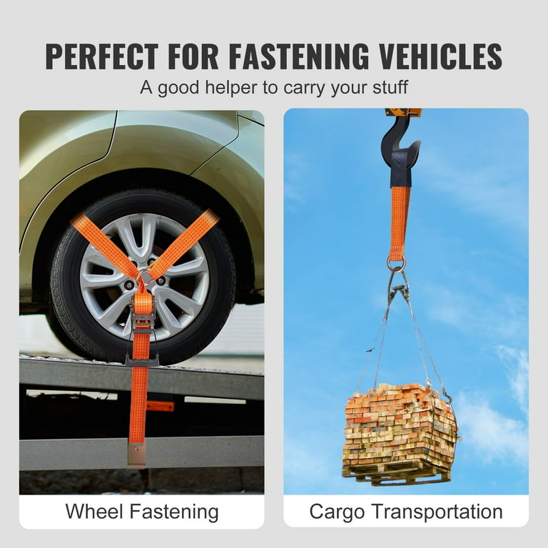 4 Pack Wheel Tie Down Straps Car Carrying Ratchet Tie Down Trailer Wheel Harness | Australia
