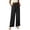 #03 Black 【Mix, Match & Rotate: Stock Up on Daily Colors】, variant on Women's Cotton Linen Wide Leg Pants, High Waist Tie Front Button Decor Textured Trousers with Pockets All-Day Comfort for Work, Office, Travel, Daily | TruBelle,White 2XL